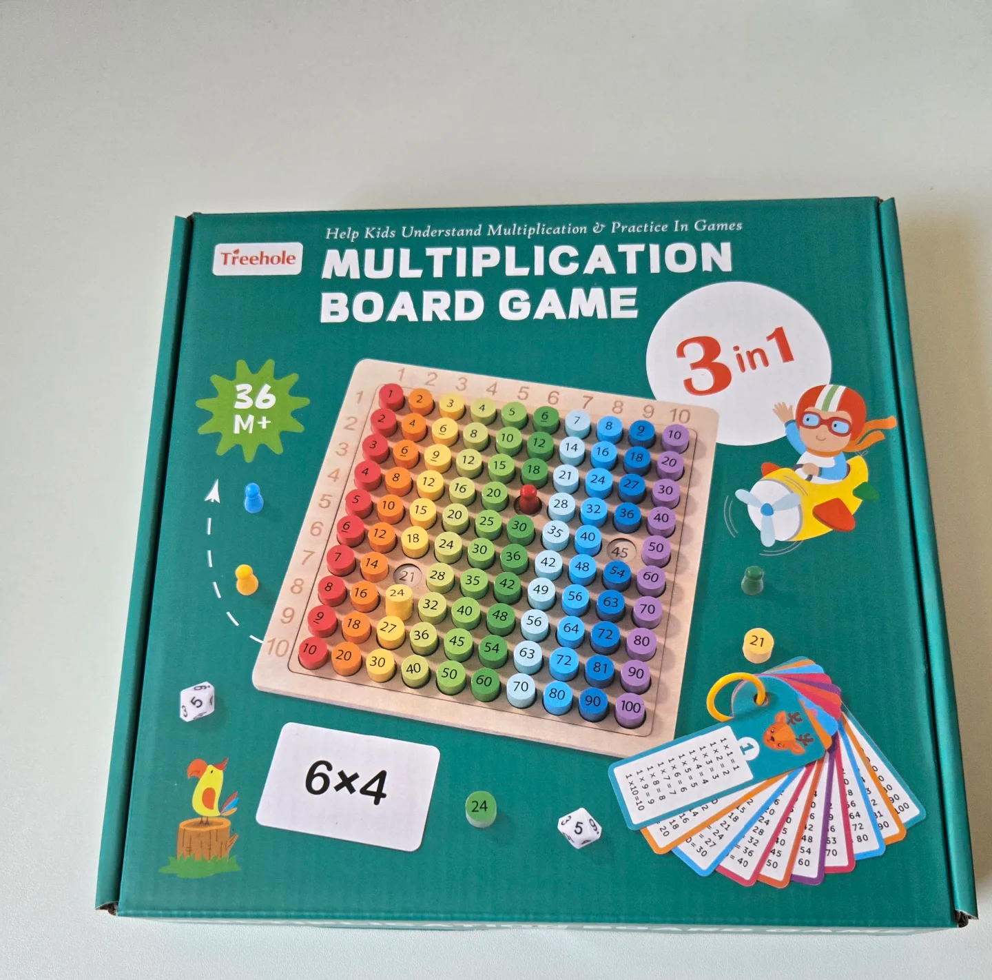 Treehole Multiplication Board Game 3 in 1 (New) thumbnail