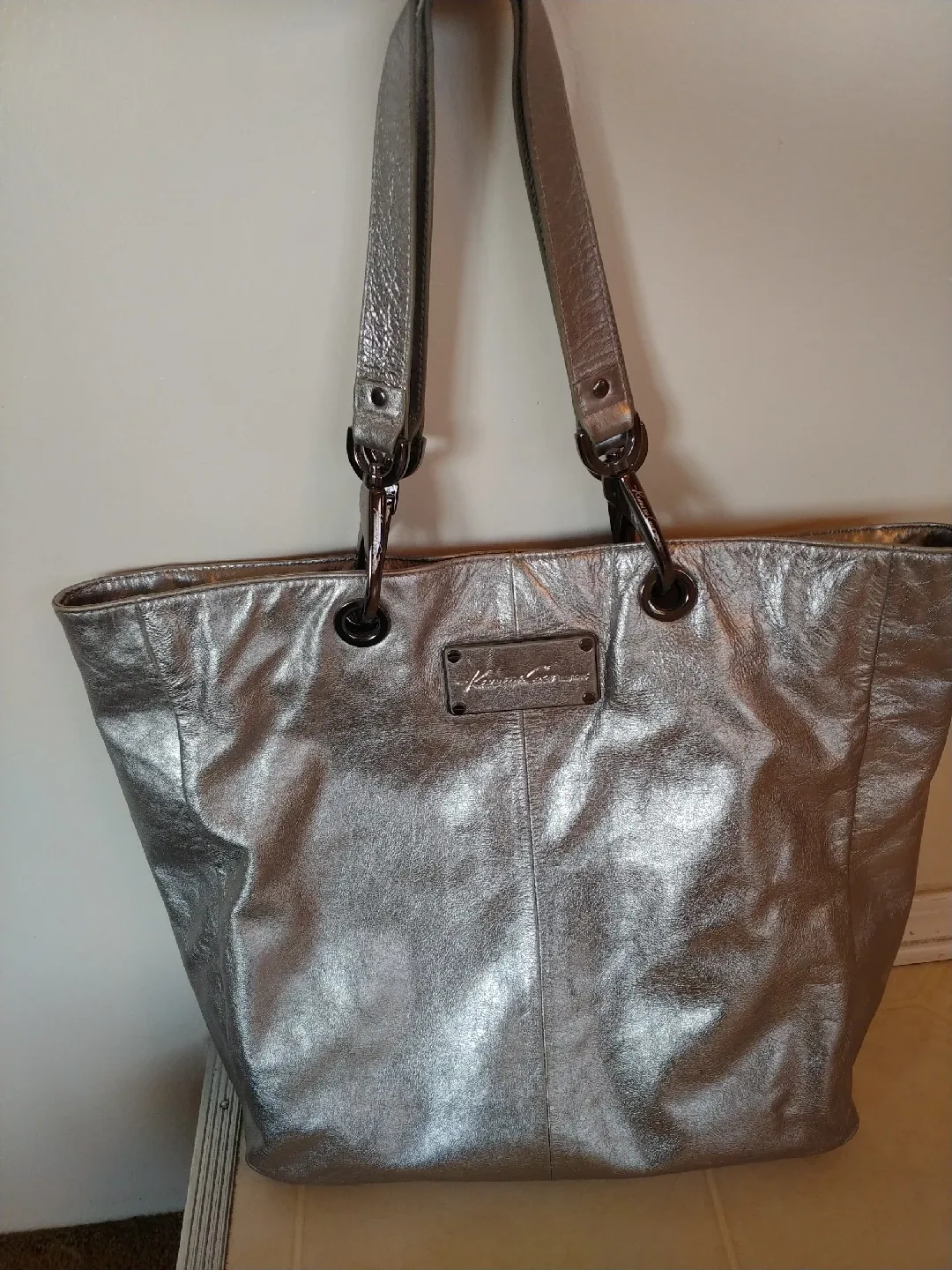 Kenneth Cole New York Silver Tote Bag thumbnail
