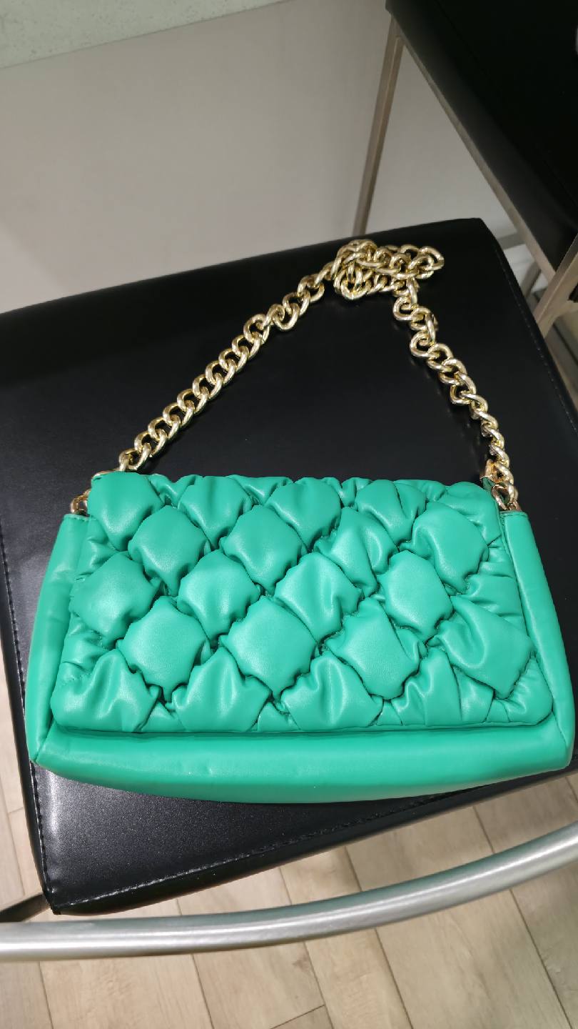 Green Quilted Chain Bag