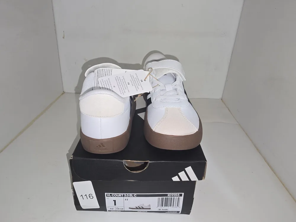 New Adidas VL Court 3.0 EL C Kids Sneakers - Size 1 image indicator(2)