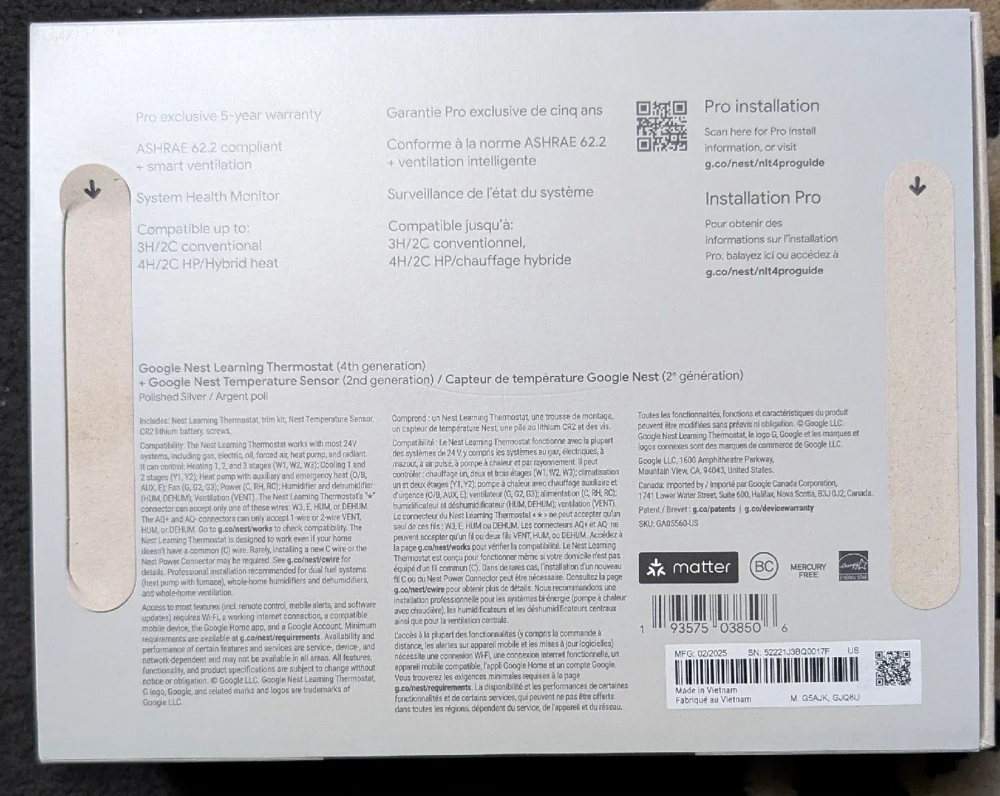 Google Nest Learning Thermostat (4th Gen) - New image indicator(2)