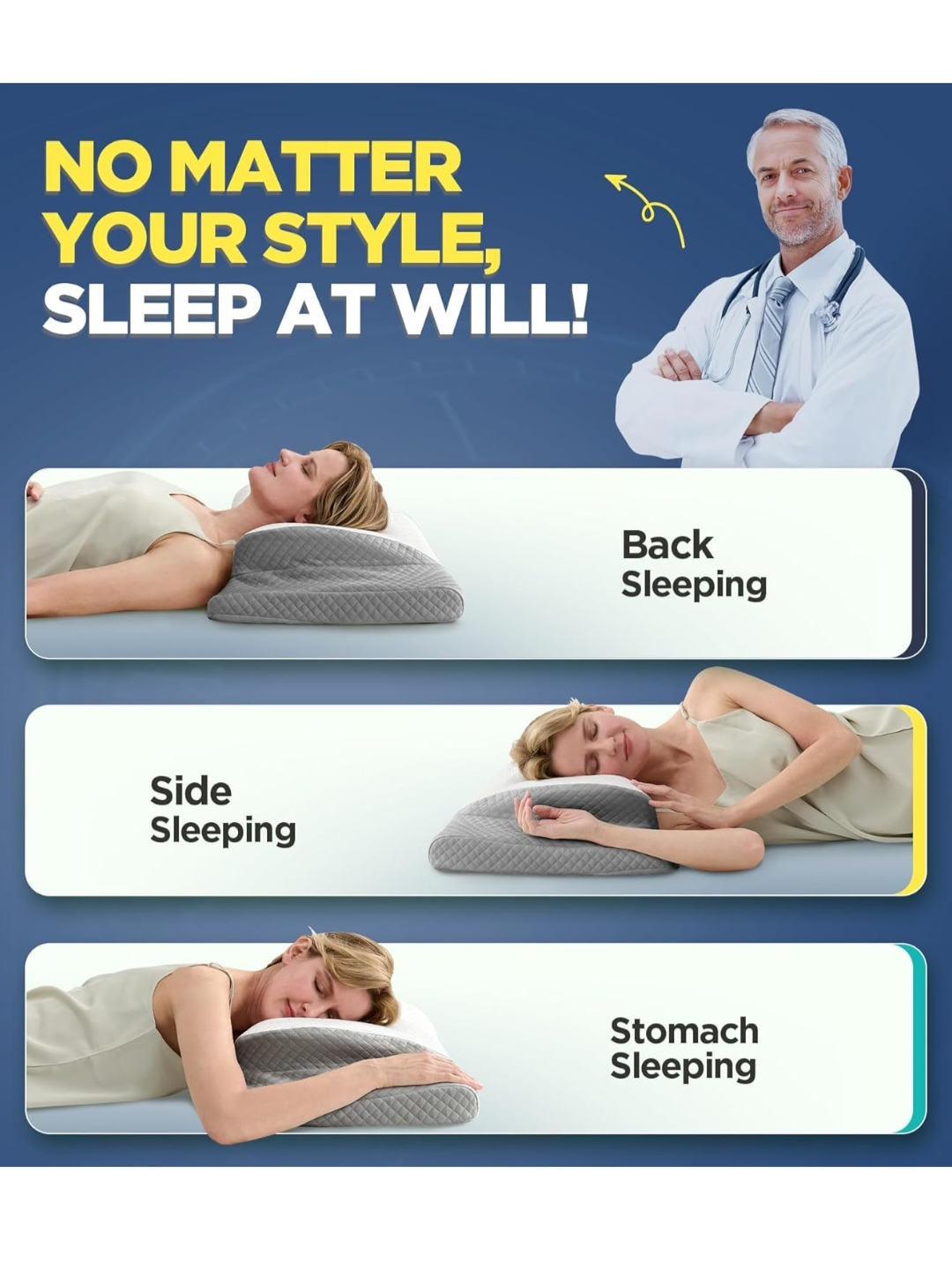 Memory Foam Pillow - Exceptional Quality Neck Support - photo 4