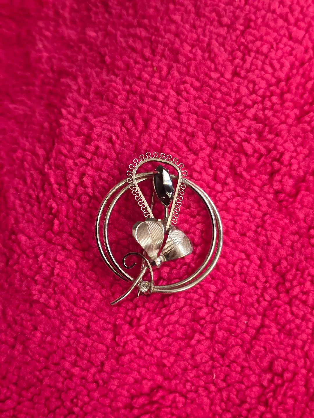 Vintage Sterling Silver Signed Tor Flower Brooch Pin image indicator(5)