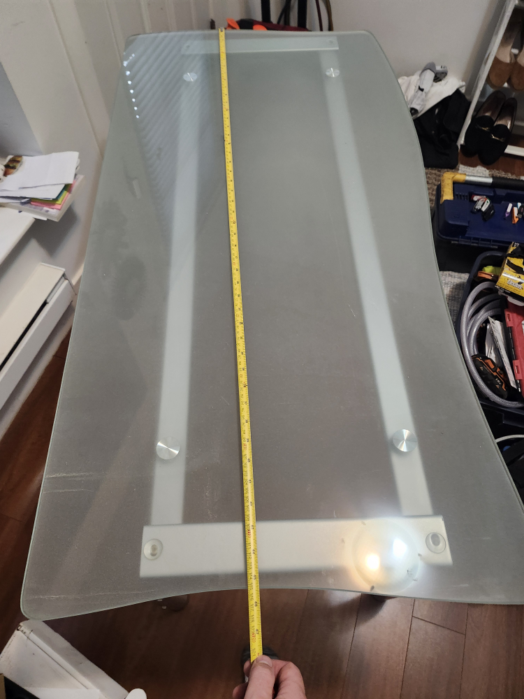 Glass Top office Table - 115×56 cm