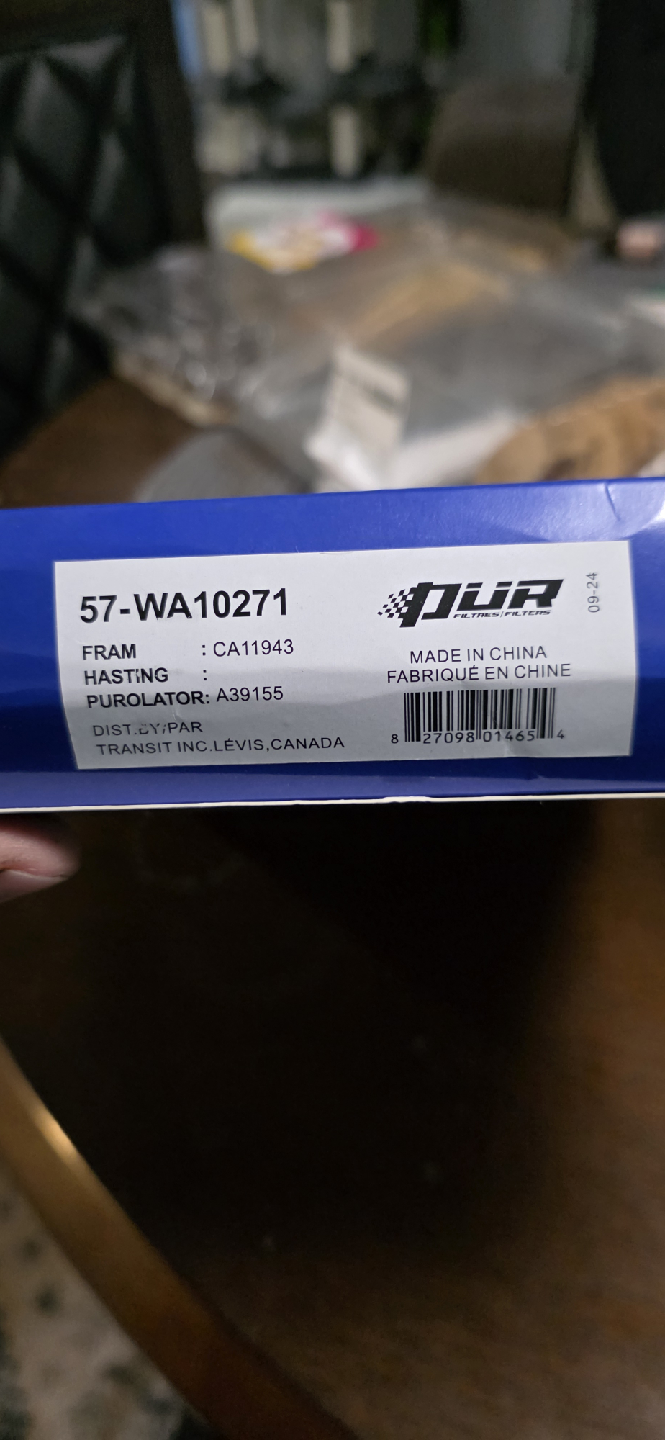 PUR 57-WA10271 Air Filter for Select Car Models - photo 3