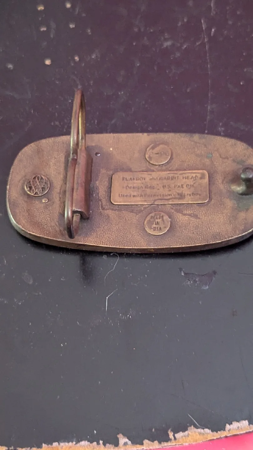 Vintage Playboy Rabbit Head Belt Buckle image indicator(5)