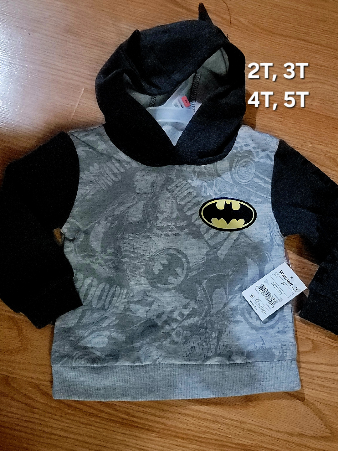 Batman Hoodie - Size 2T-5T