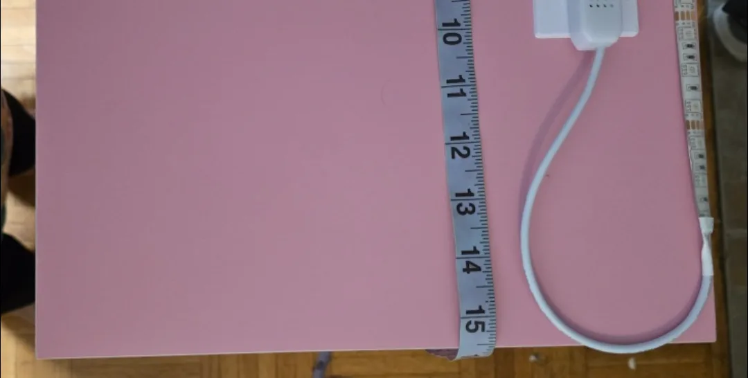 BRAND NEW BOLUO Pink Nightstand with Charging Station image indicator(3)