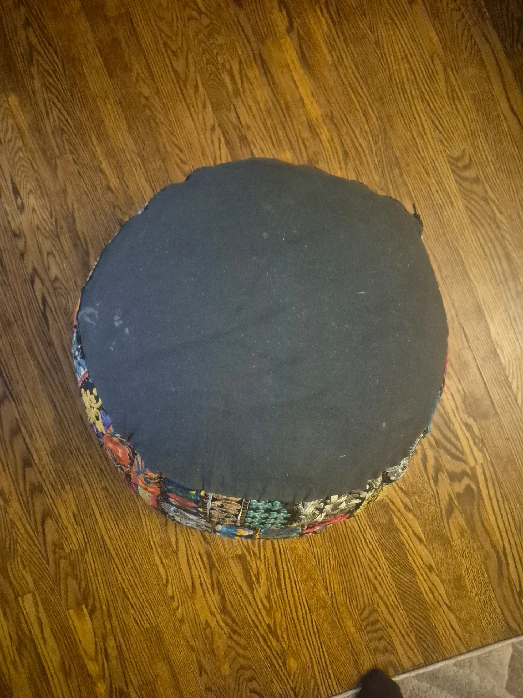 Colourful Embroidered Pouf seat image indicator(3)