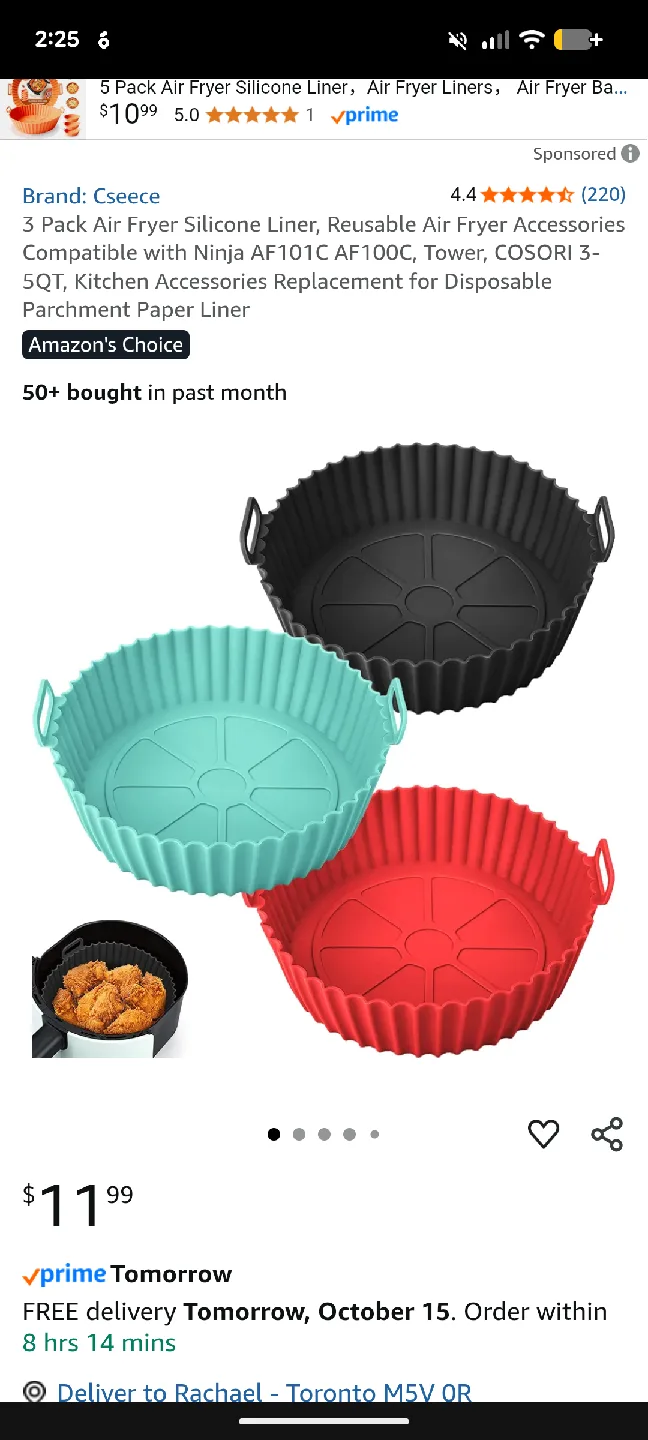 Brand New Silicone Air Fryer Liners🥕 image indicator(2)