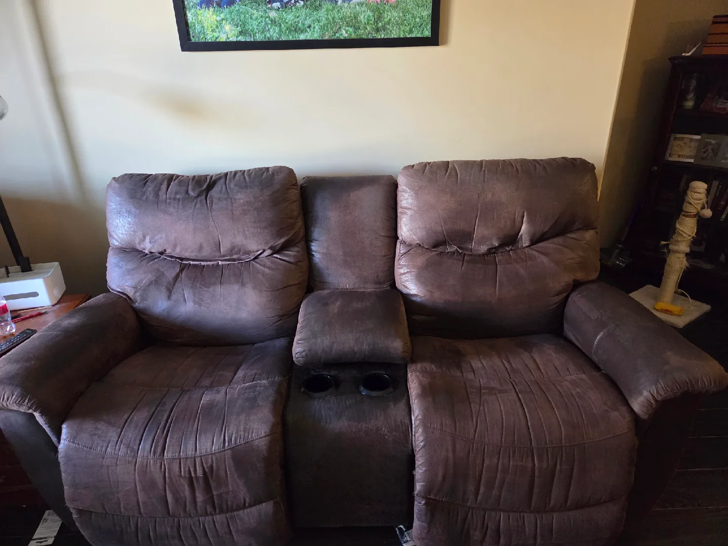 Brown Reclining Loveseat