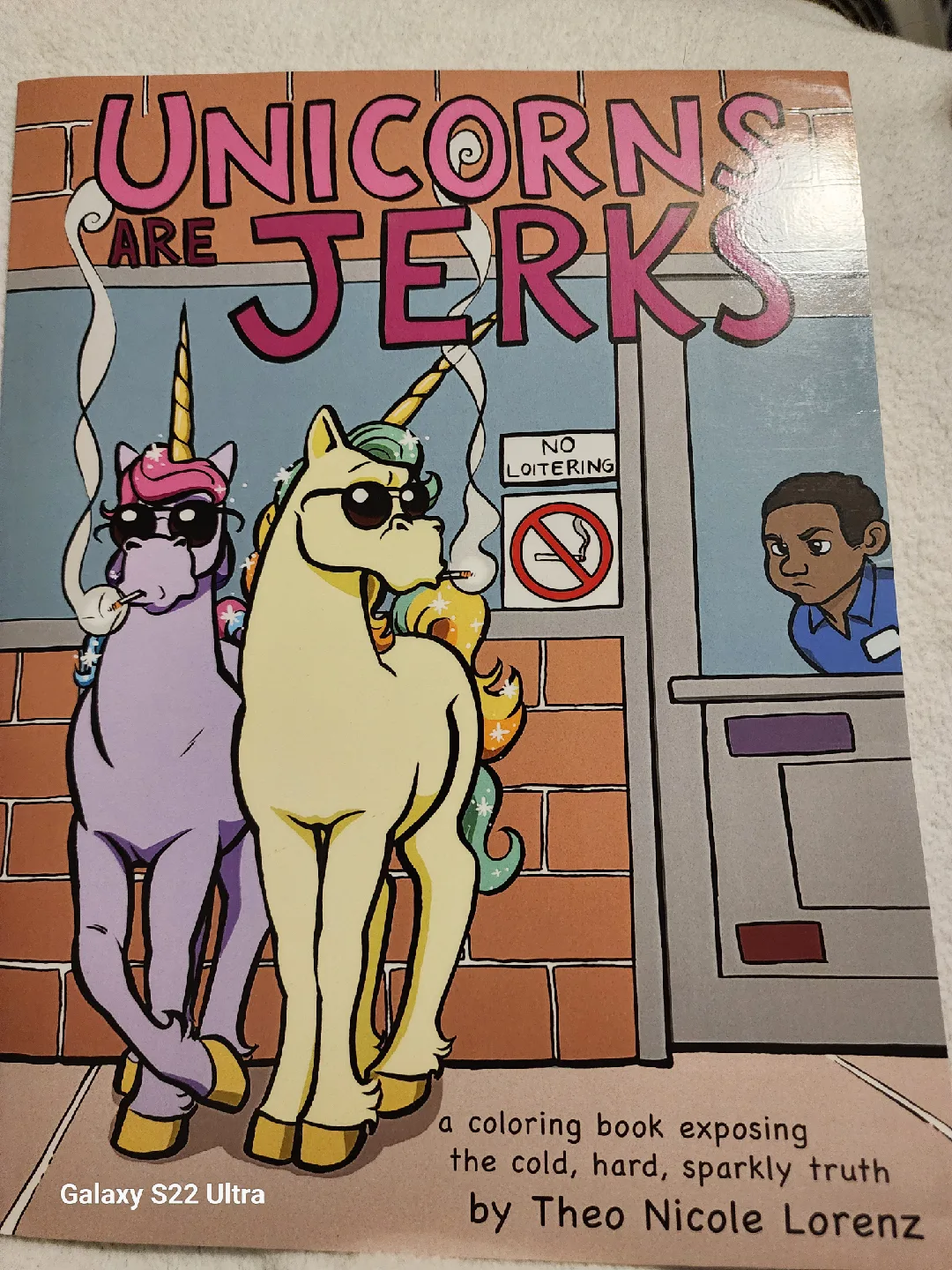 Unicorns Are Jerks Coloring Book by Theo Lorenz thumbnail