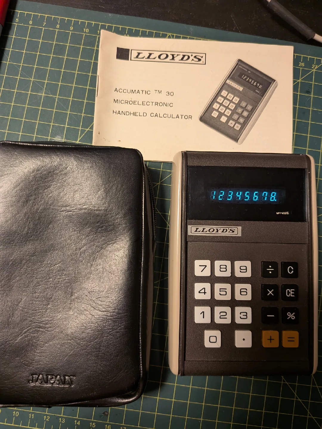 Vintage Calculator with manual and case