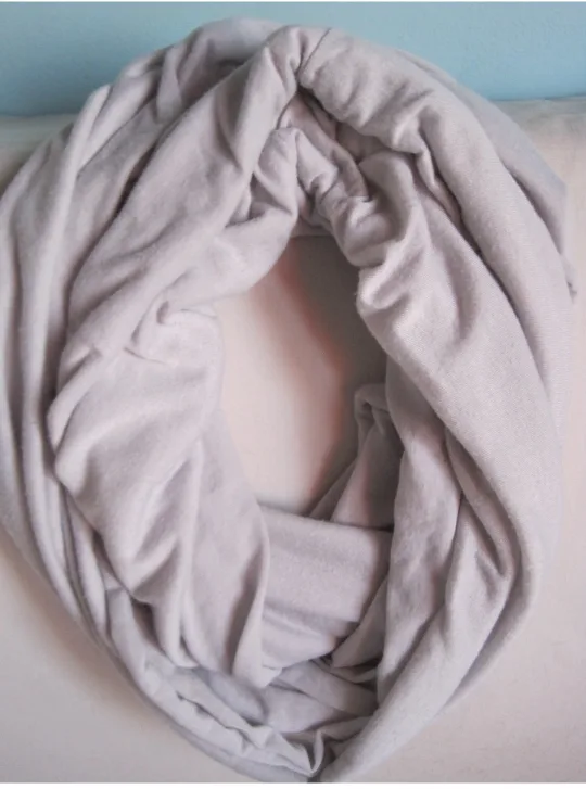 Light Grey Infinity Scarf. NO HOLDS. thumbnail