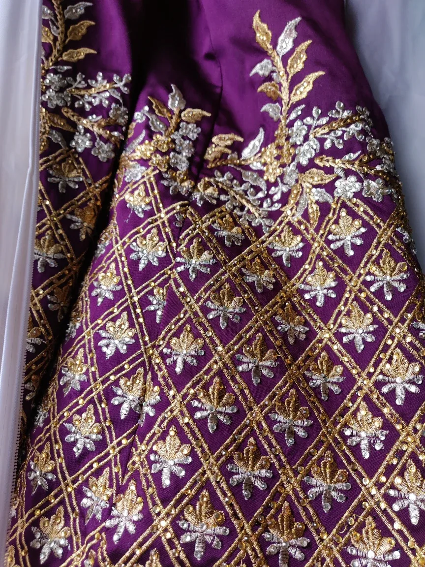 Royal Purple Lehenga Indian Party wear - XXL image indicator(4)