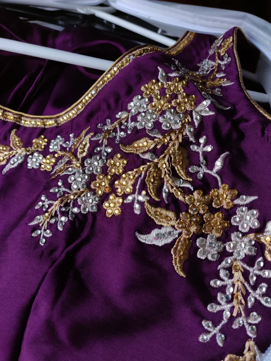 Royal Purple Lehenga Indian Party wear - XXL image indicator(3)