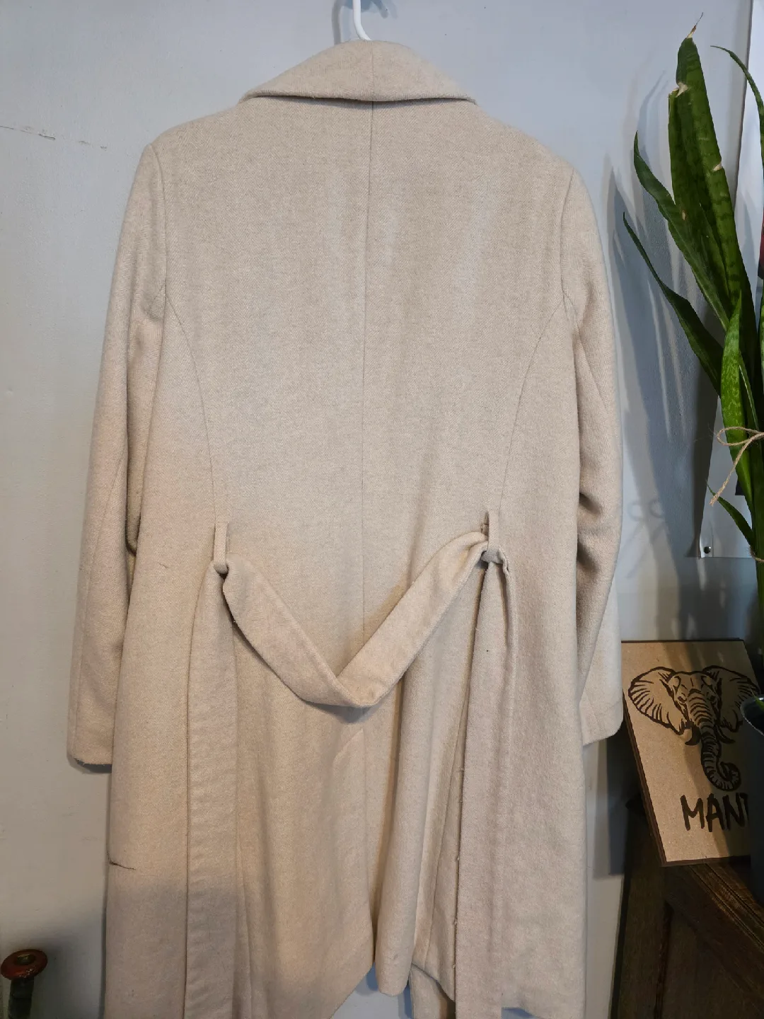 Lauren Ralph Lauren Beige Wool Blend Coat - Size 12 image indicator(4)