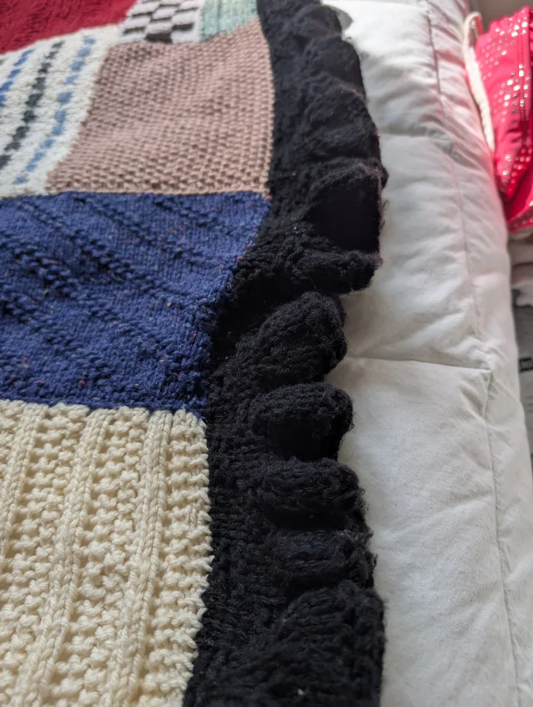 Handmade Wool Afghan Throw Blanket image indicator(3)