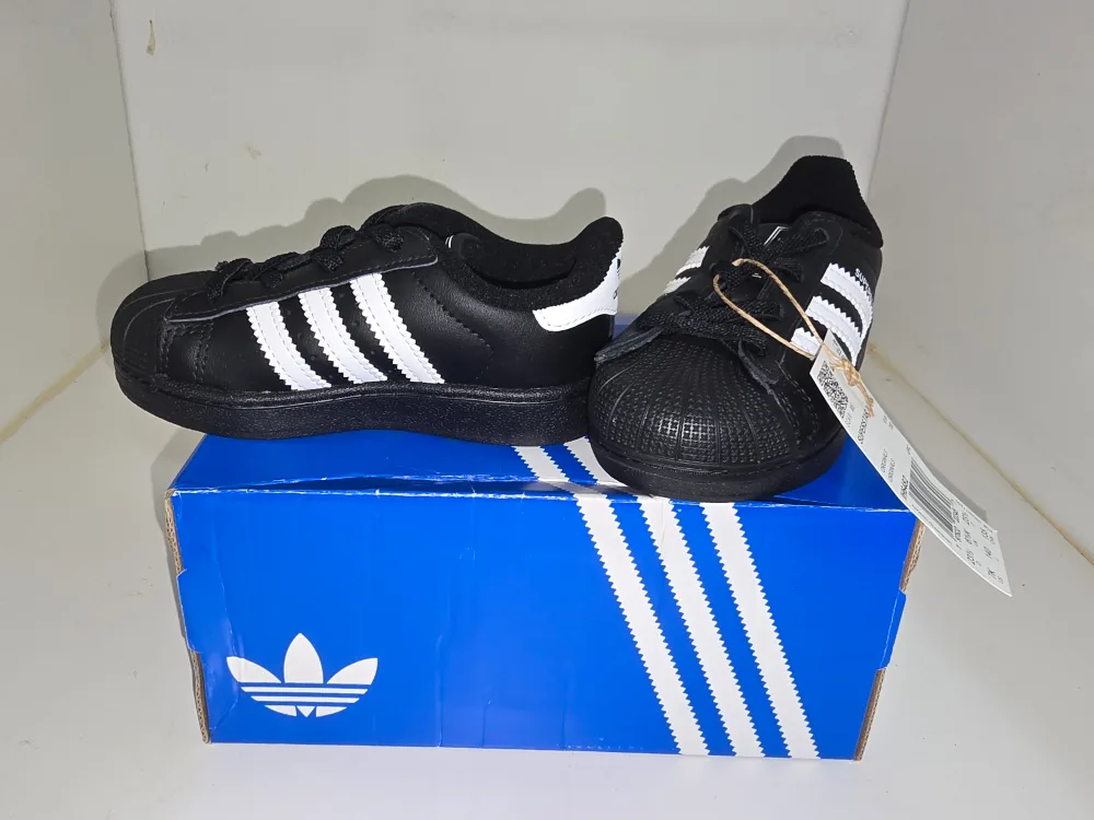 Adidas Superstar II EL I - Size 7K - Black/White - New image indicator(2)
