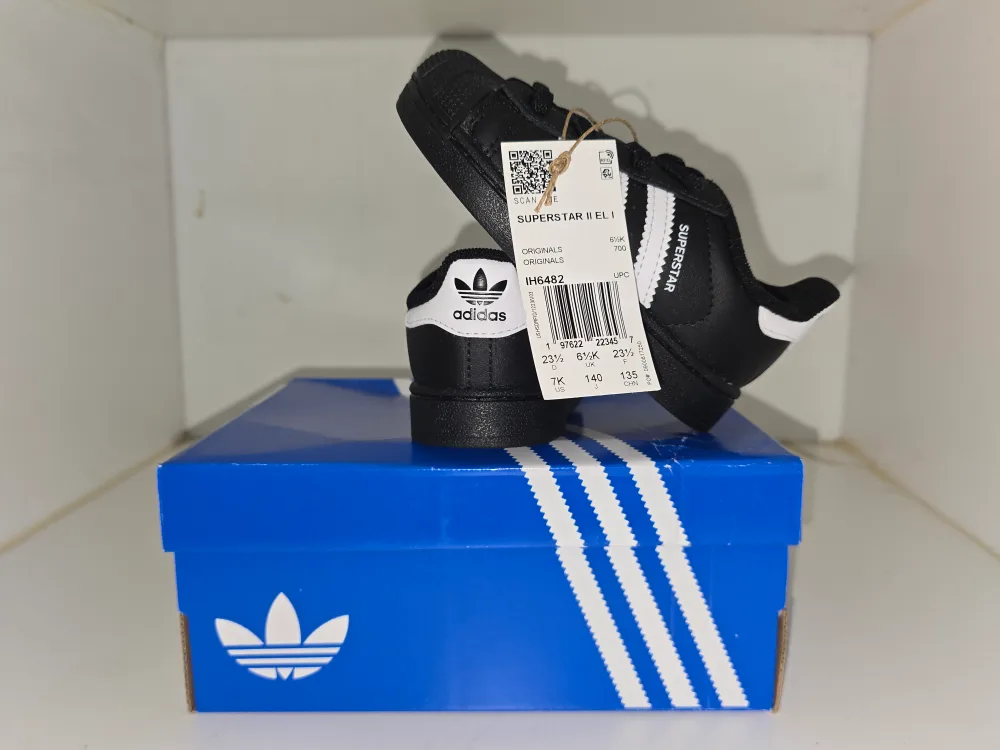 Adidas Superstar II EL I - Size 7K - Black/White - New image indicator(3)