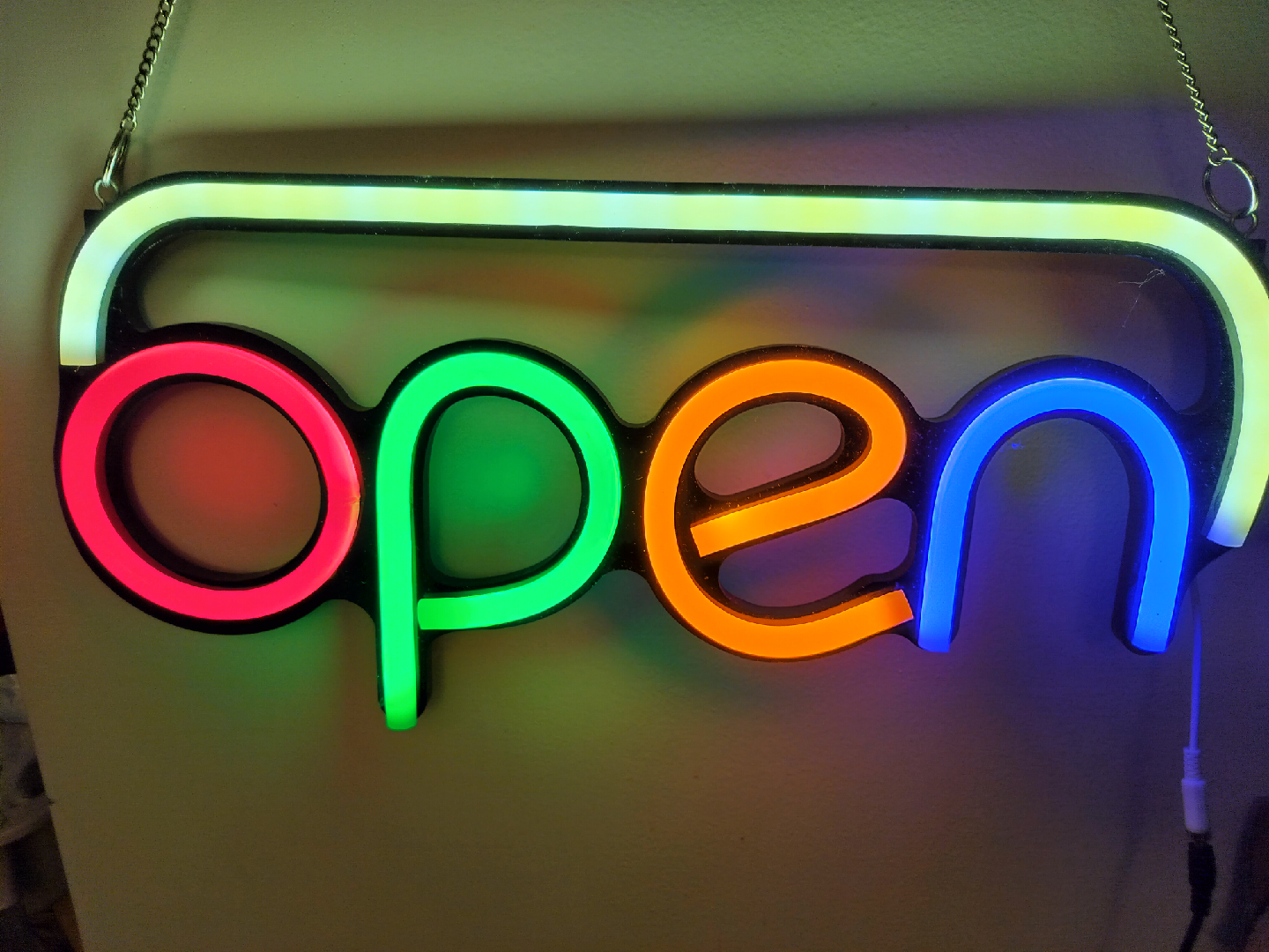 Open Neon Sign - Multicoloured - photo 2