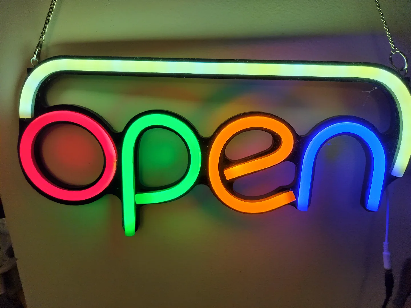 Open Neon Sign - Multicoloured image indicator(2)