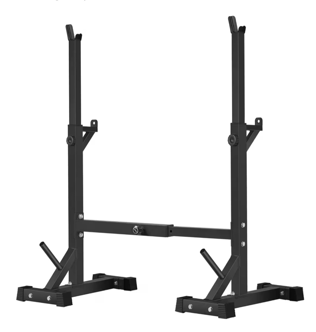 Adjustable Squat Rack - Black