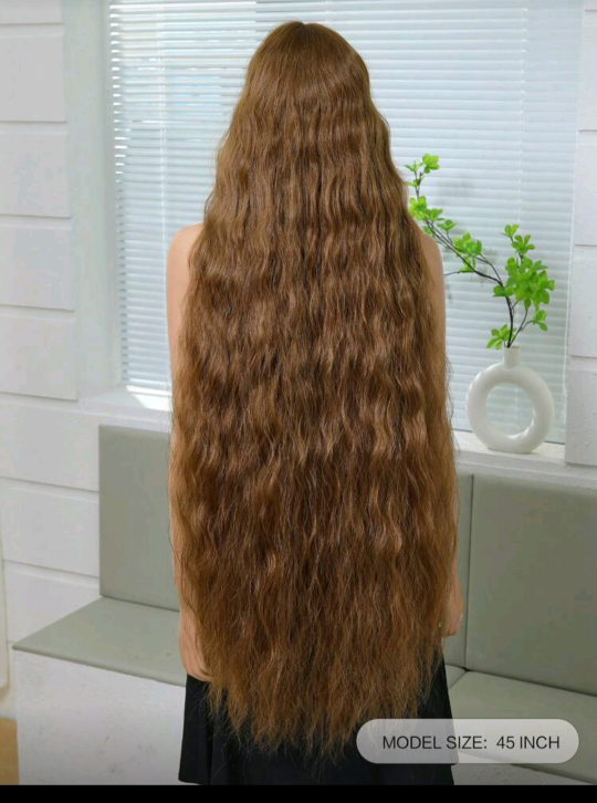 Long Curly Brown Wig - 45 Inch - photo 2