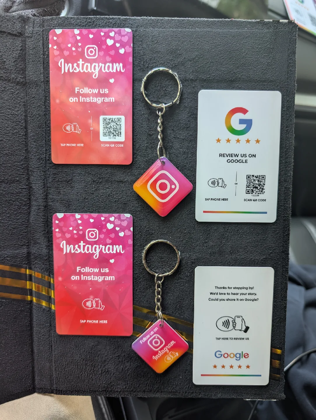 Instagram & Google Follow/Review Cards,  Keychains image indicator(3)