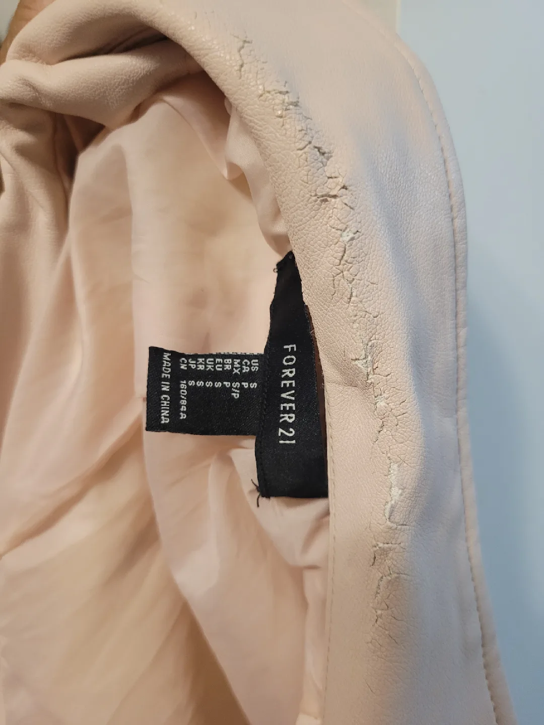 Faux Leather Biker Jacket Size S image indicator(7)