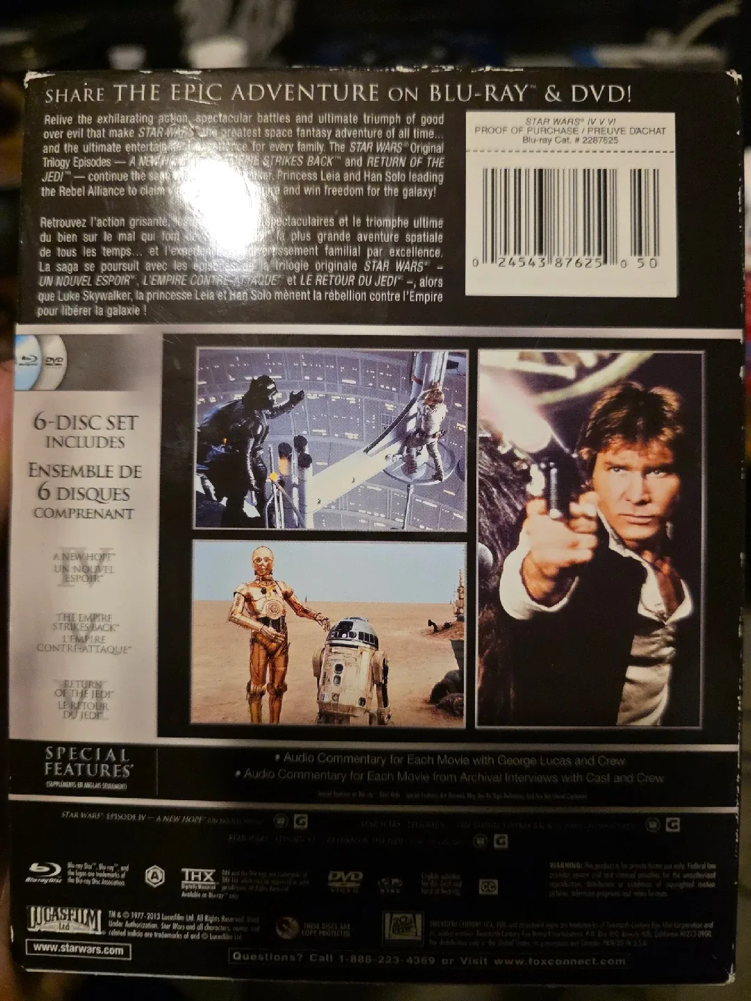 Star Wars Original Trilogy Blu-ray/DVD Set image indicator(2)