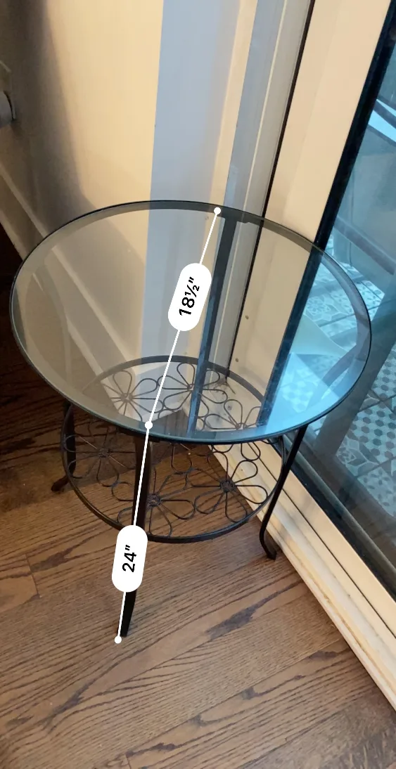 Glass Top End Table - 18.5" Round image indicator(2)