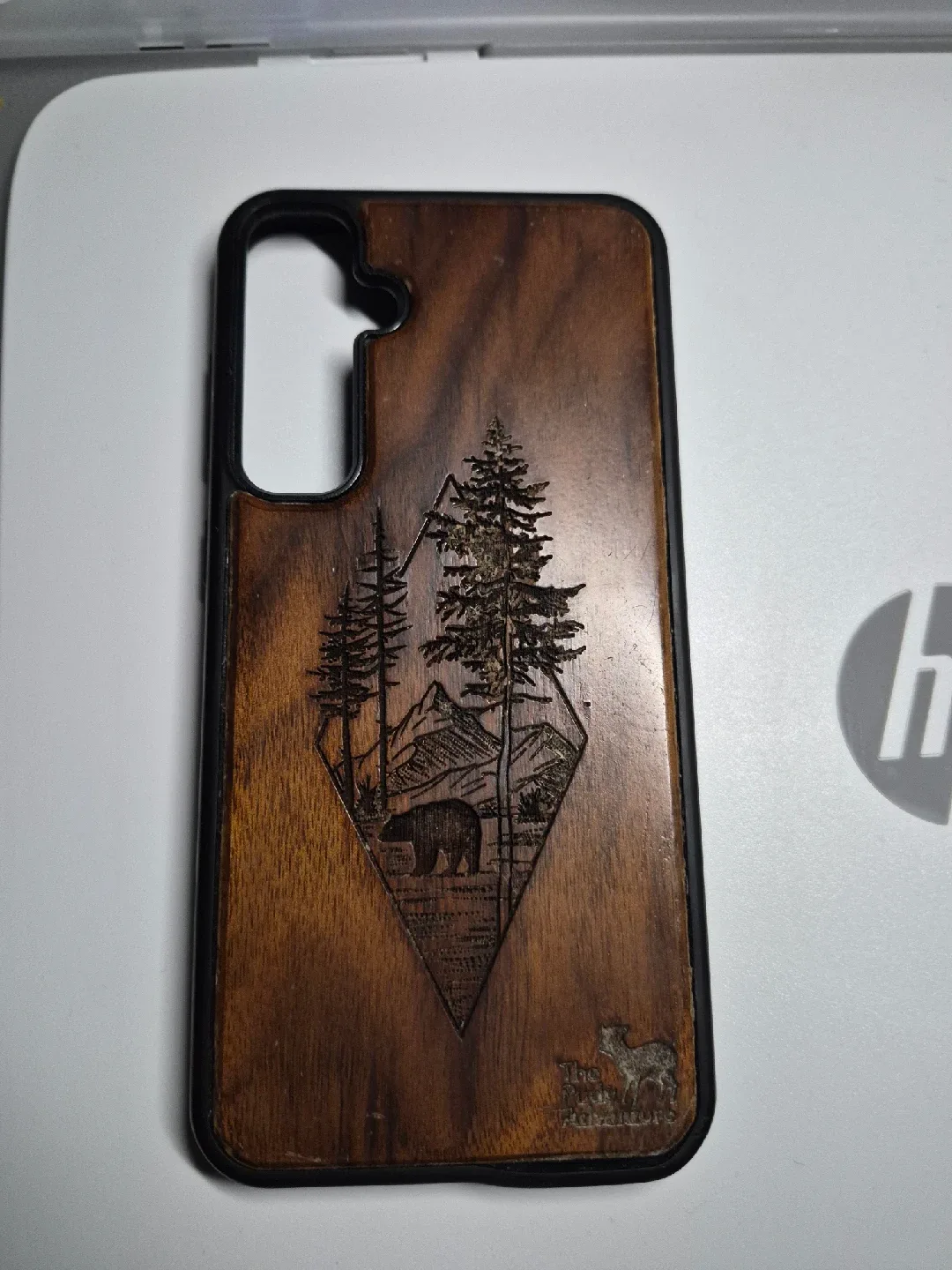 Samsung Galaxy S23 silicone and hand-crafted wood phone case thumbnail