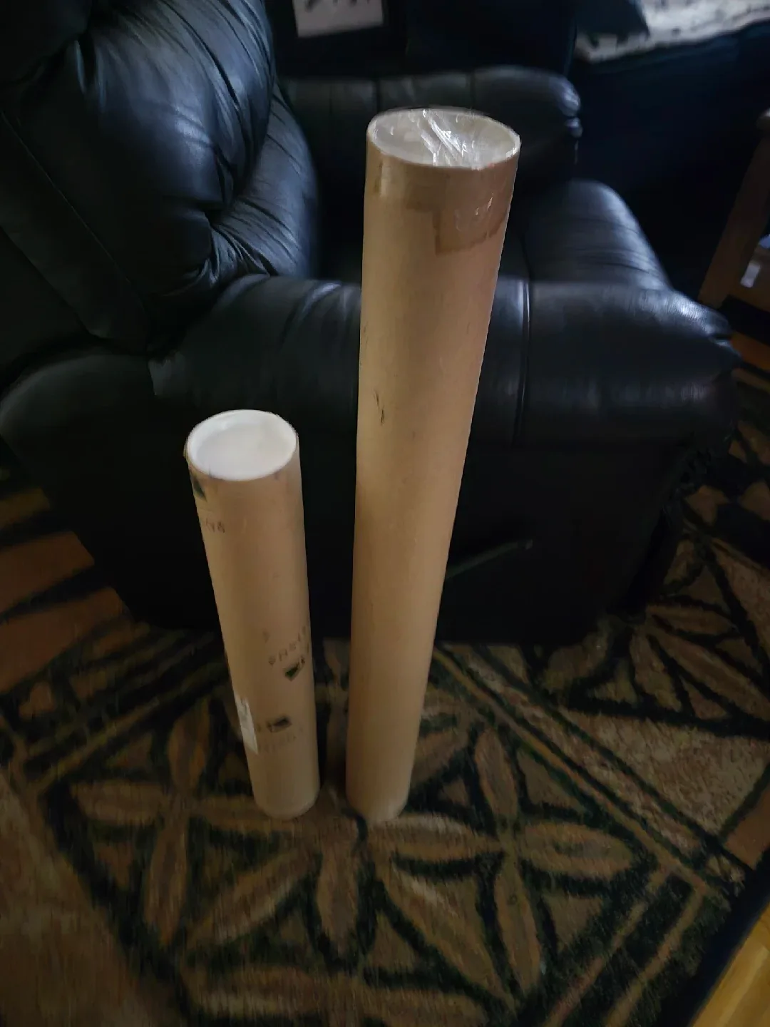 Solid cardboard poster tunes with caps on top and bottom thumbnail