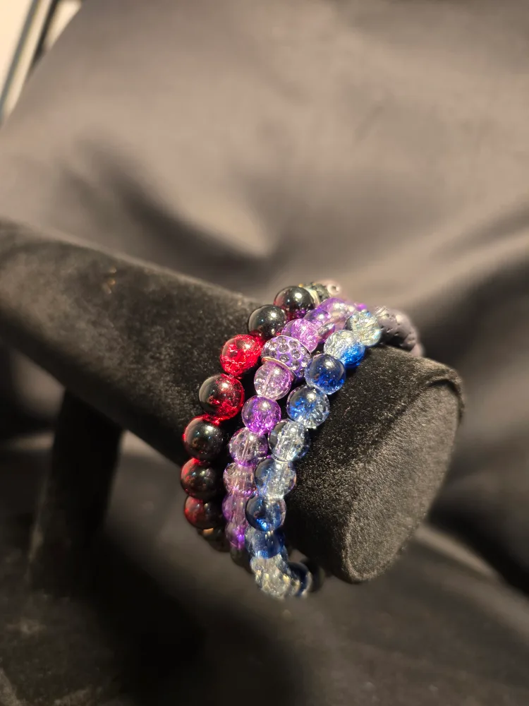 Handmade Beaded Bracelets - Set of 3 thumbnail