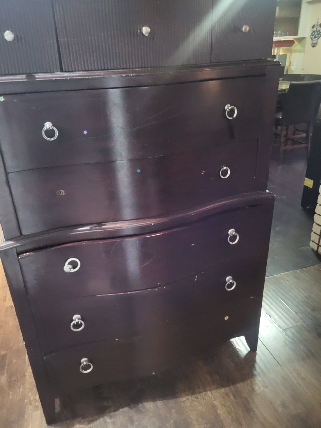 Dark Brown Wooden Dresser