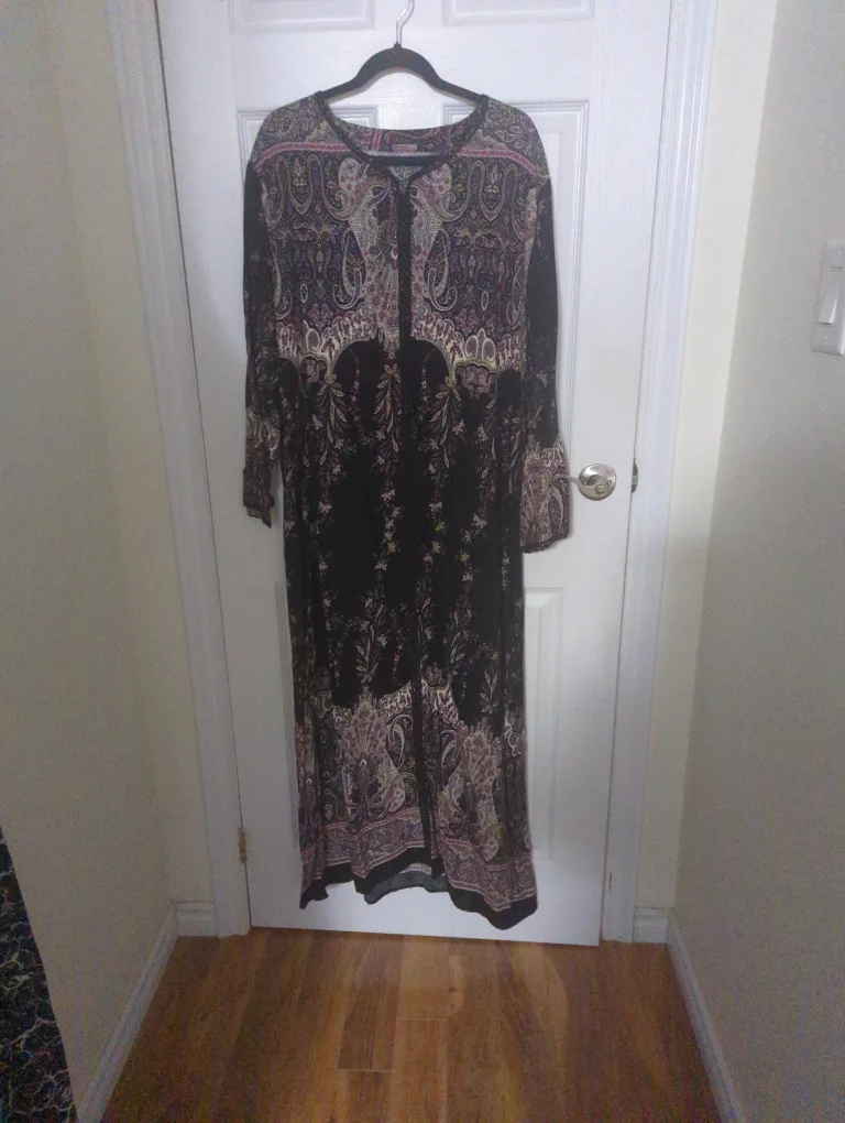 Long sleeve patterned dress image indicator(5)