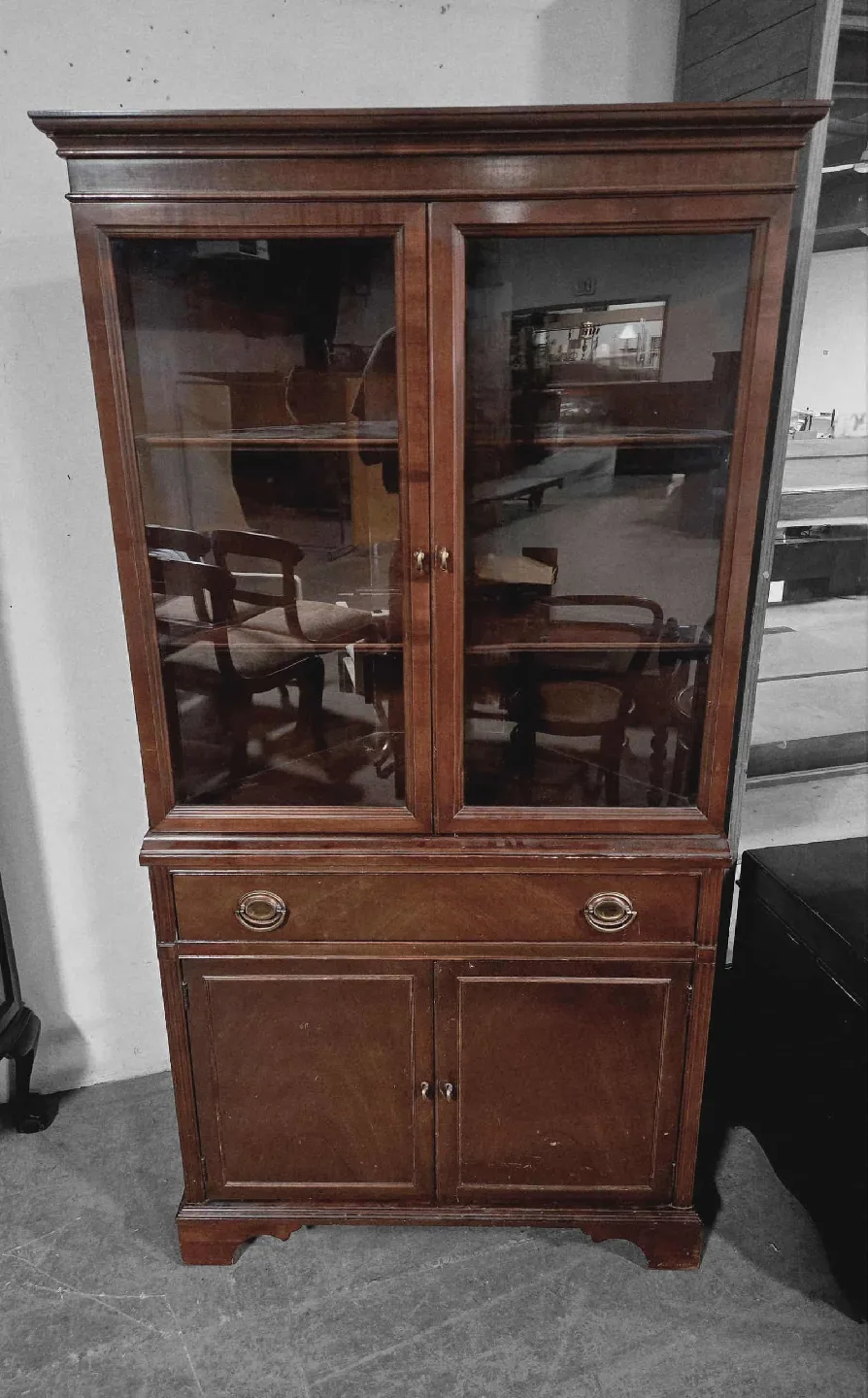 Vintage Solid Wood Corner Cabinet by Knechtel thumbnail