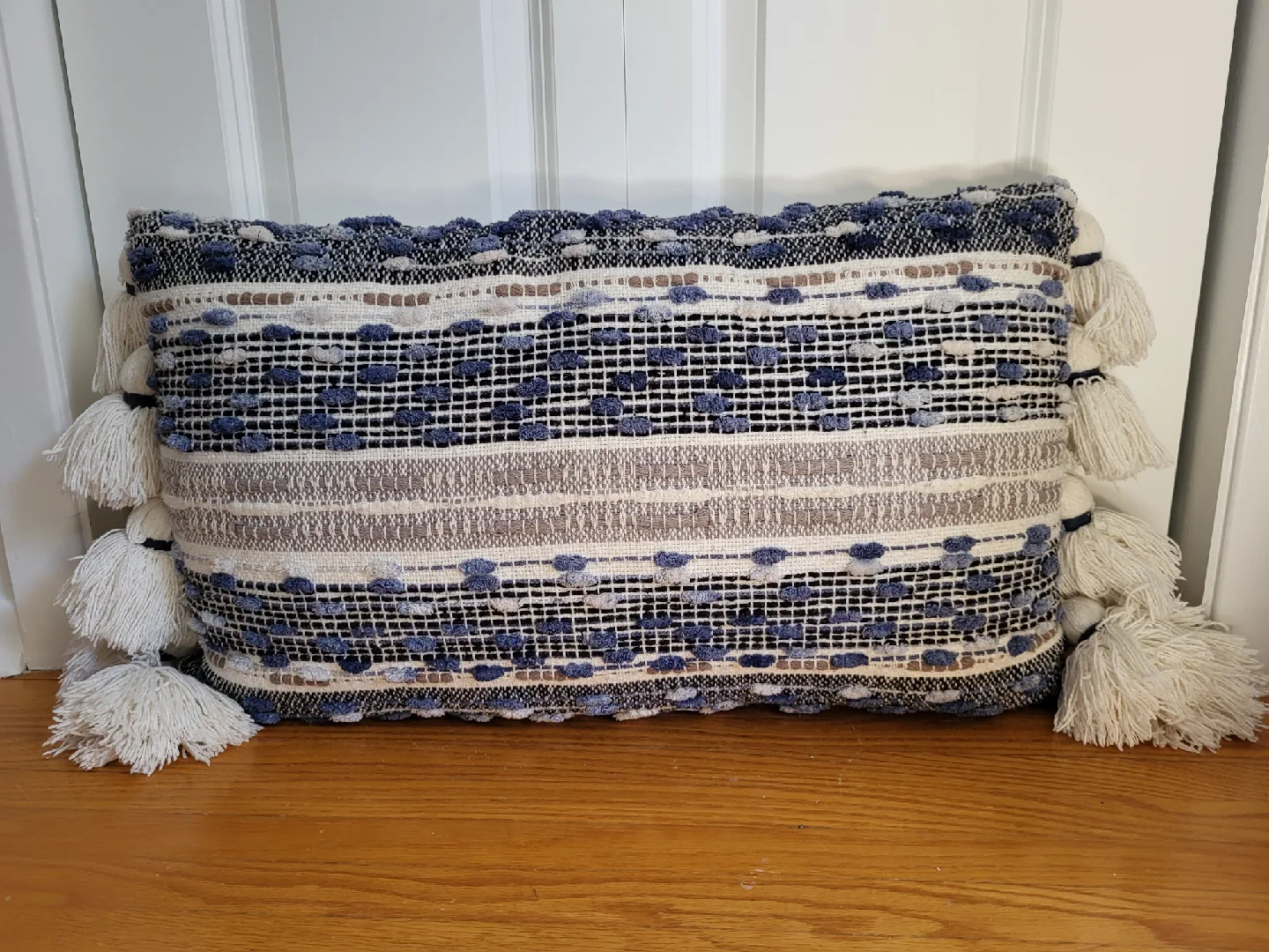 Indigo Throw Pillow with Tassels by DKNY image indicator(2)