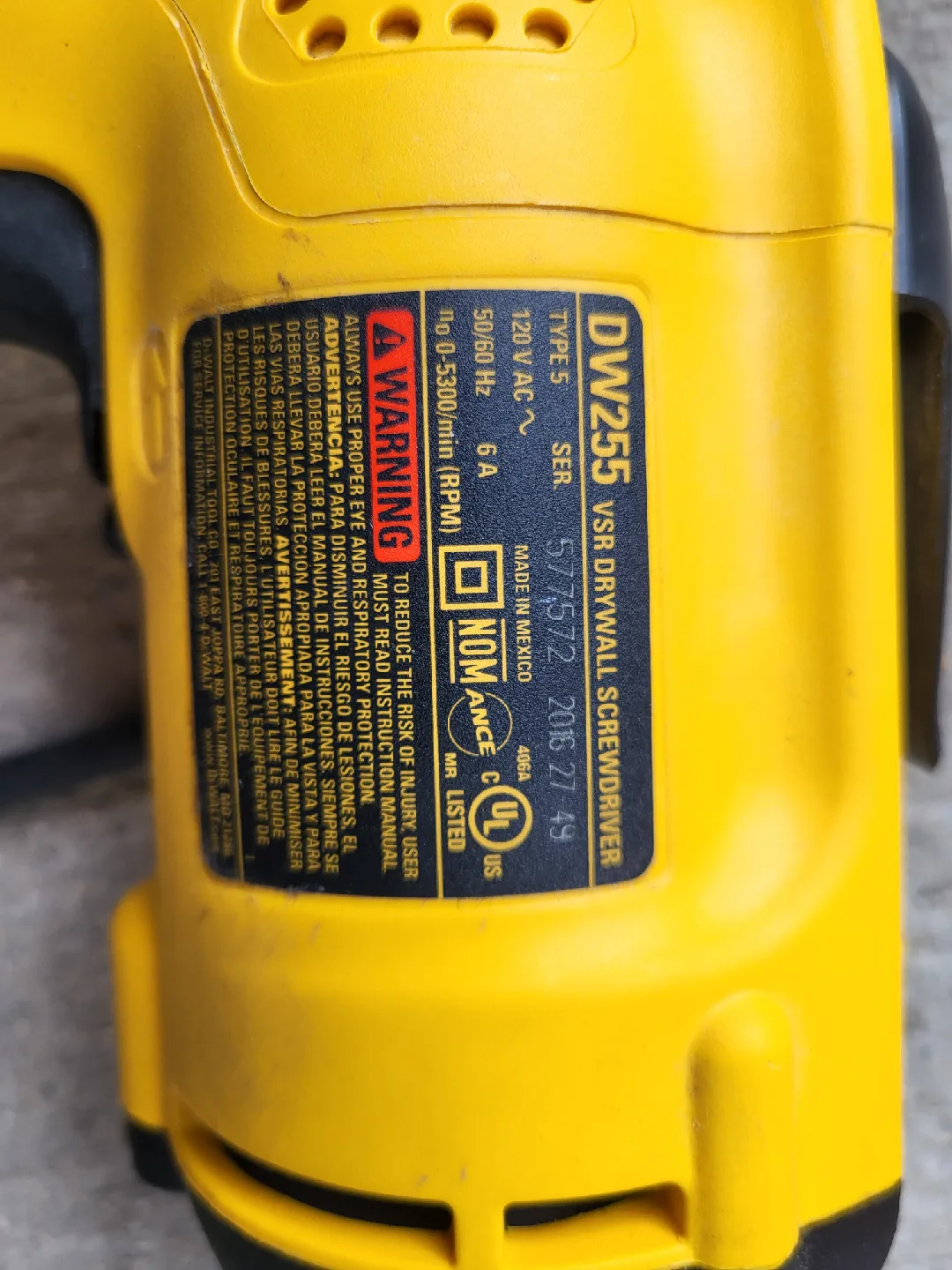 DeWalt DW255 VSR Drywall Screwdriver image indicator(3)