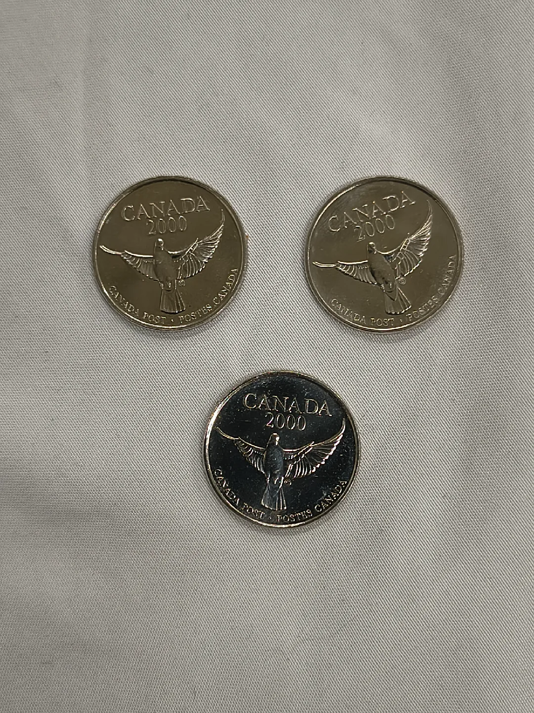 Canada Post 2000 Millennium Coins × 3 thumbnail