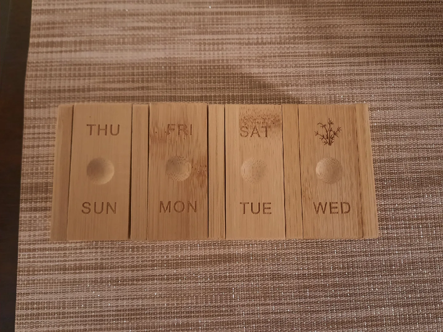 Wooden Weekly Pill Organizer thumbnail