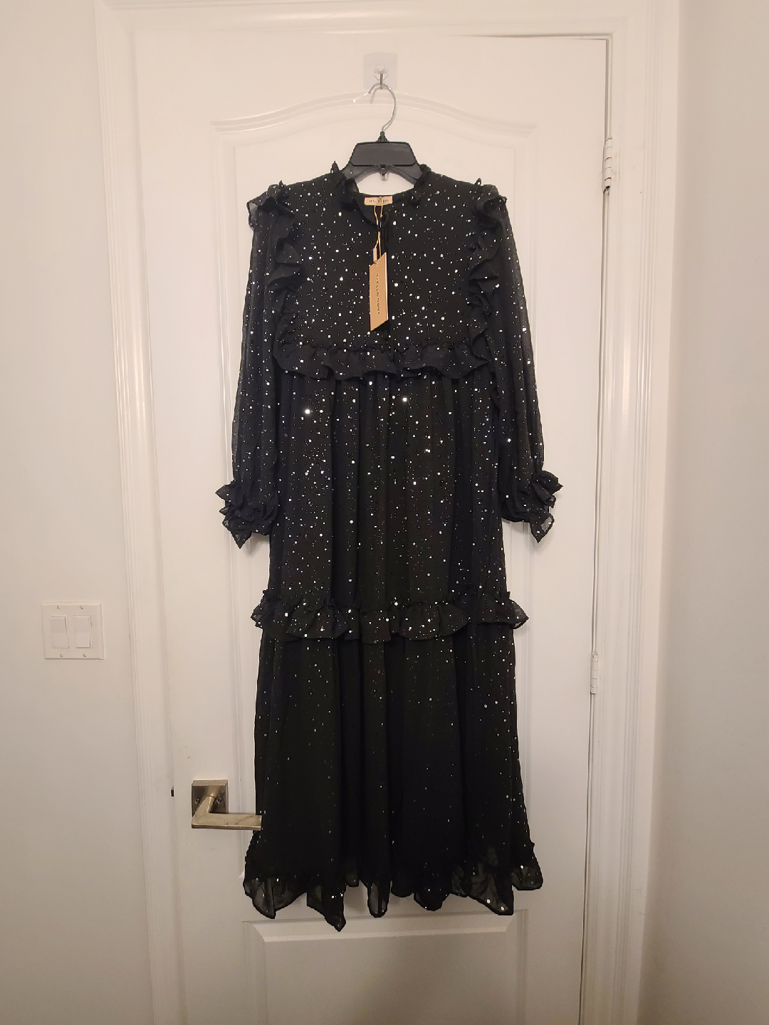 Stella Nova Black Sparkle Dress - Size Small - photo 2