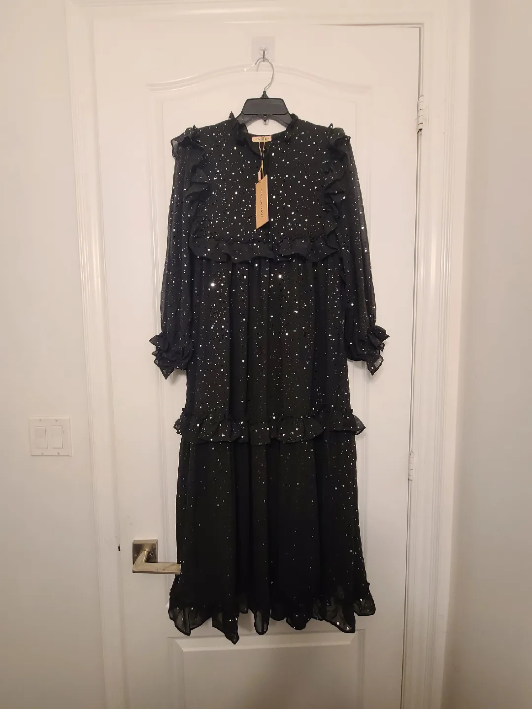 Stella Nova Black Sparkle Dress - Size Small image indicator(2)