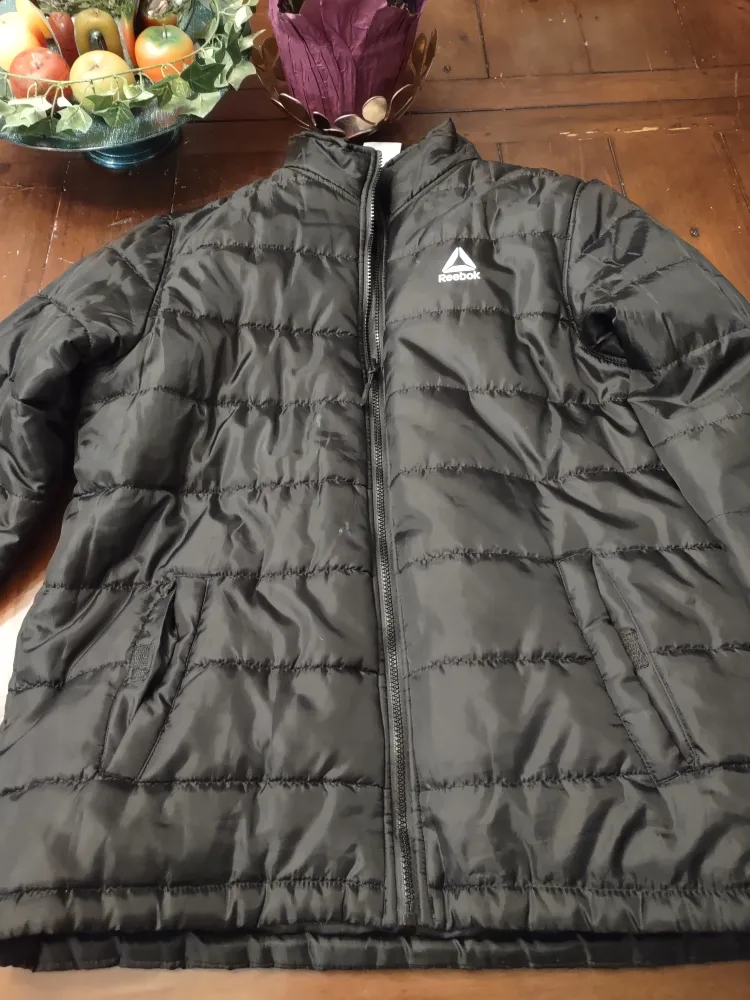Reebok Black Puffer Jacket - Size L thumbnail