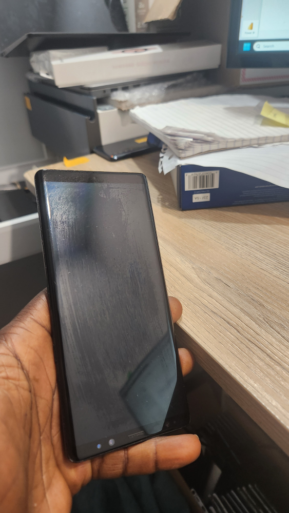 Samsung Galaxy Note 8 - Black 64gb cracked back