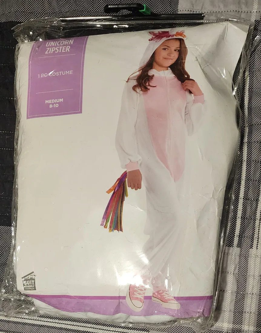 Unicorn Zipster Costume - Size Medium (8-10) thumbnail