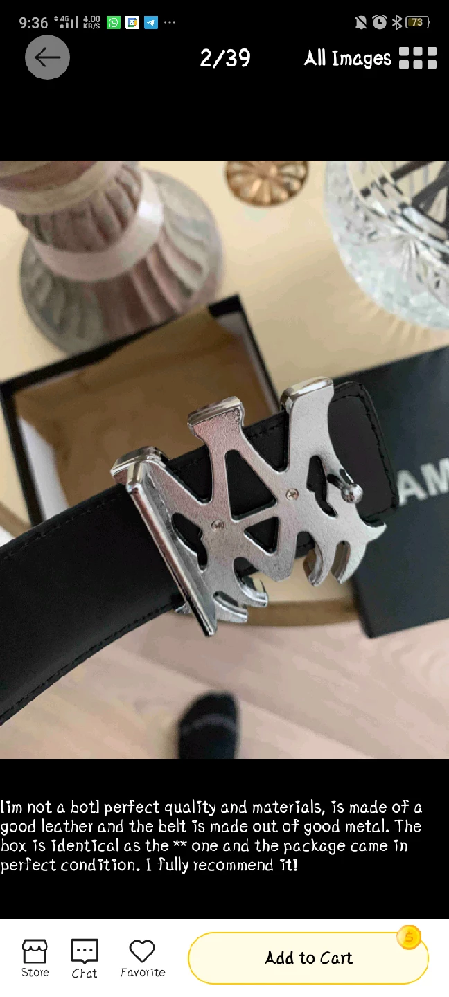 Amiri Black Leather Belt with Box - photo 2