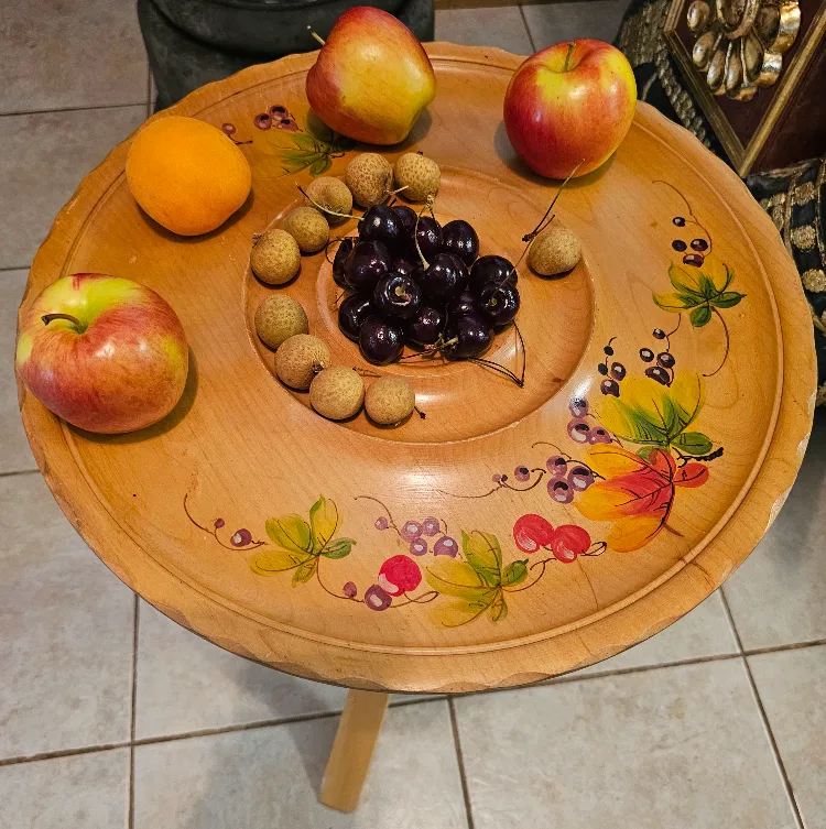 Hand-Painted Wooden Side Table image indicator(2)