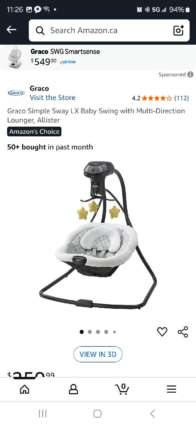 Graco Simple Sway LX Baby Swing